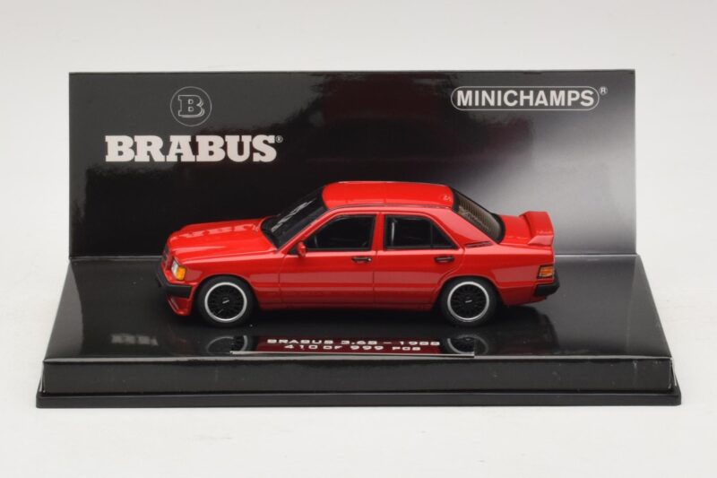 Mercedes Brabus 3.6S 190E W201 Rouge Minichamps 1:43 437032600 Métal
