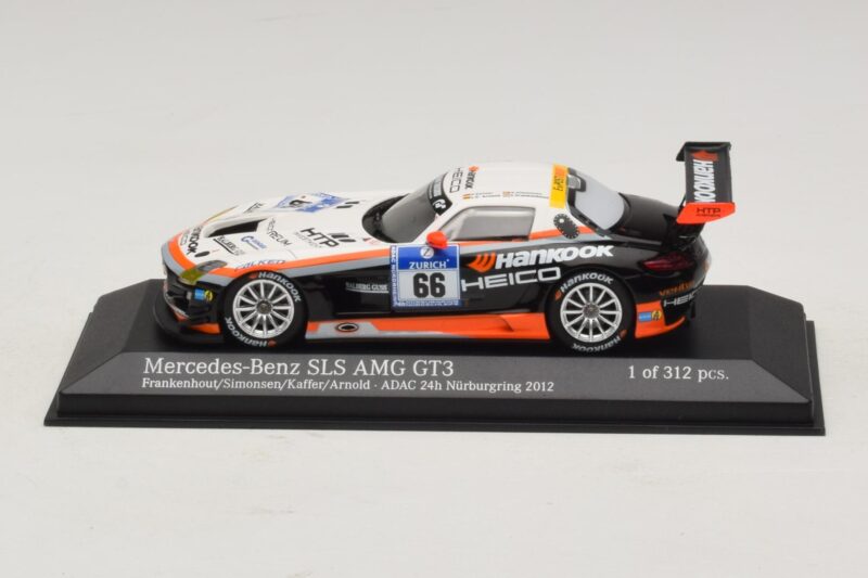 Mercedes SLS AMG GT3 #66 Hankook C. Frankenhout / Simonsen 24 Hours of Nurburgring 2012 Minichamps 1:43 Mercedes SLS AMG GT3 #66 Hankook C. Frankenhout / Simonsen 24 Hours of Nurburgring 2012 Minichamps 1:43 437123266 Métal