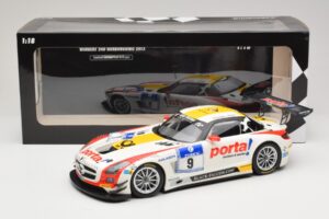 Mercedes SLS AMG GT3 #9 B. Schneider / J. Bleekemolen Black Falcon 24 Hours of Nurburgring Winner 2013 Minichamps 1:18 151133 — image 6 sur 6