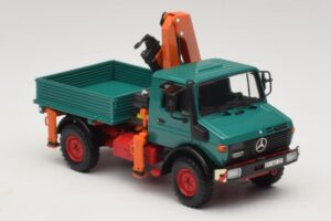 Mercedes Unimog 1300 L Benne avec Grue de Chargement Minichamps 1:43 439033000 Métal — image 4 sur 6