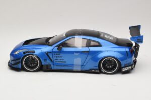 Nissan GT-R R35 Liberty Walk Work T2 Bleu Métallisé Solido 1:18 S1805801 Métal — image 3 sur 6