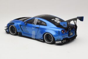 Nissan GT-R R35 Liberty Walk Work T2 Bleu Métallisé Solido 1:18 S1805801 Métal — image 5 sur 6