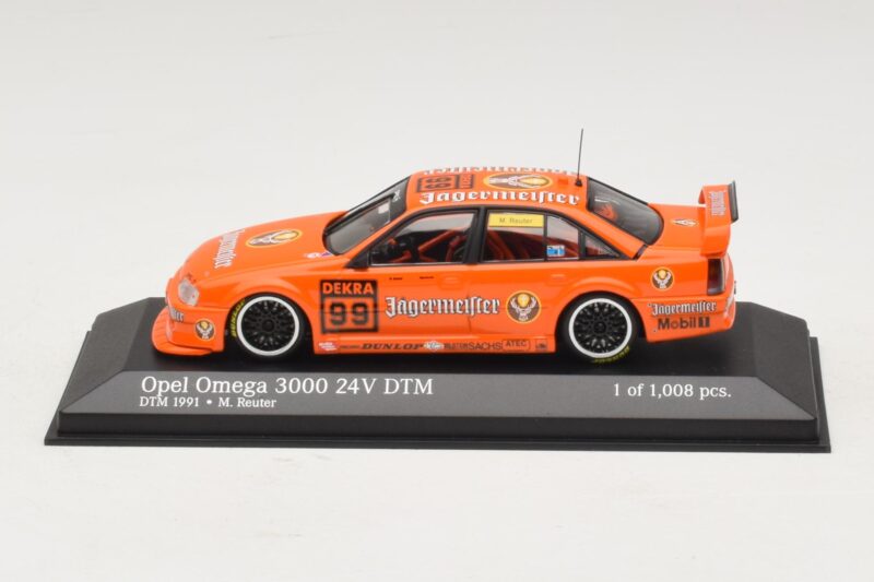 Opel Omega 3000 24V #99 Jägermeister M. Reuter DTM 1991 Minichamps 1:43 400914499 Métal