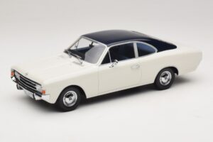 Opel Rekord C Coupé Blanc Bleu Minichamps 1:18 107047021 Résine