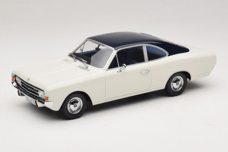 Opel Rekord C Coupé Blanc Bleu Minichamps 1:18 107047021 Résine