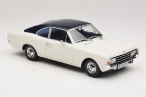 Opel Rekord C Coupé Blanc Bleu Minichamps 1:18 107047021 Résine — image 4 sur 6