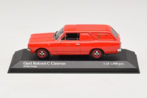 Opel Rekord Caravan Norwegian Post Minichamps 1:43 433046195 Métal