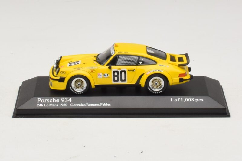 Porsche 911 934 #80 Gonzalez / Romero 24 Hours of Le Mans 1980 Minichamps 1:43 400806480 Métal