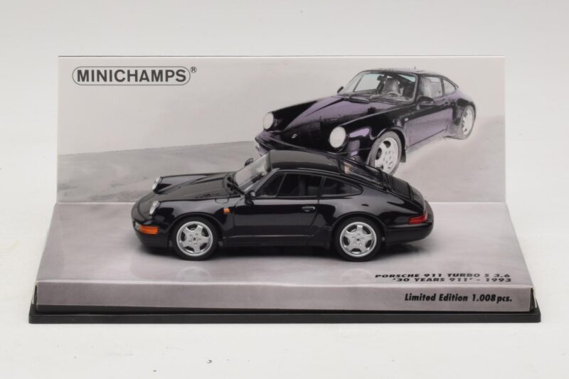 Porsche 911 964 Turbo S 3.6 30e Anniversaire Noir Minichamps 1:43 Porsche 911 964 Turbo S 3.6 30e Anniversaire Noir Minichamps 1:43 436069171 Métal