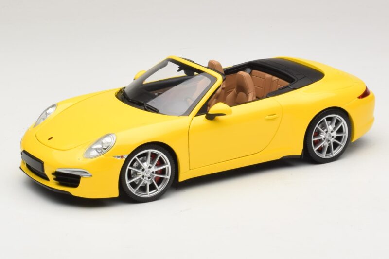 Porsche 911 991 Carrera S Cabriolet Jaune Minichamps 1:18 100061031 Métal