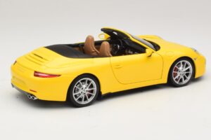 Porsche 911 991 Carrera S Cabriolet Jaune Minichamps 1:18 100061031 Métal — image 3 sur 8
