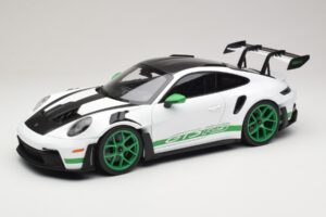 Porsche 911 992 GT3 RS Tribute to Carrera RS Blanc Python Green Norev 1:12 127535 Métal