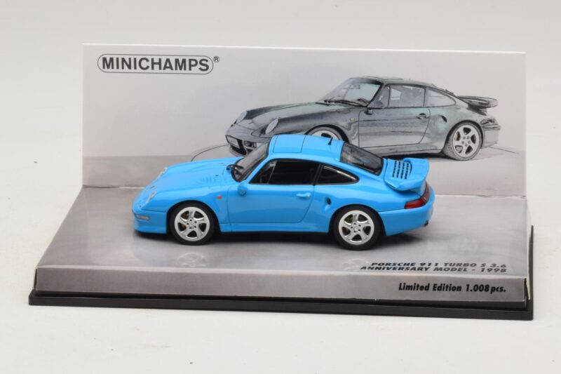 Porsche 911 996 Turbo S 3.6 Édition Anniversaire Bleu Minichamps 1:43 436069270 Métal