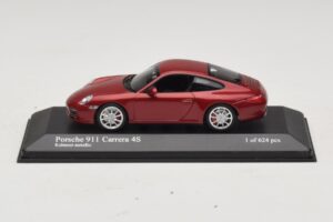 Porsche 911 997 Carrera 4S Red Metallic Minichamps 1:43 400066422 Métal