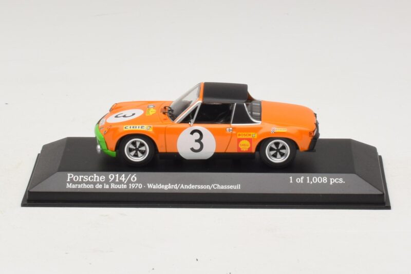 Porsche 914/6 #3 B. Waldegard / O. Andersson Marathon de la Route 1970 Minichamps 1:43 400706503 Métal