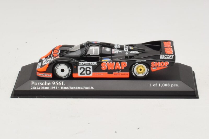 Porsche 956L #26 T-Bird Swap Shop P. Henn / J. Rondeau 24 Hours of Le Mans 1984 Minichamps 1:43 Porsche 956L #26 T-Bird Swap Shop P. Henn / J. Rondeau 24 Hours of Le Mans 1984 Minichamps 1:43 430846526 Métal