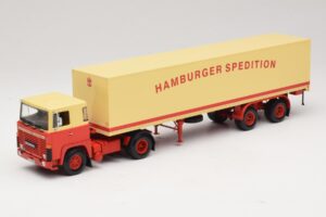 Scania LB111S Koffersattelzug Hamburger Spedition Minichamps 1:43 499123880 Métal