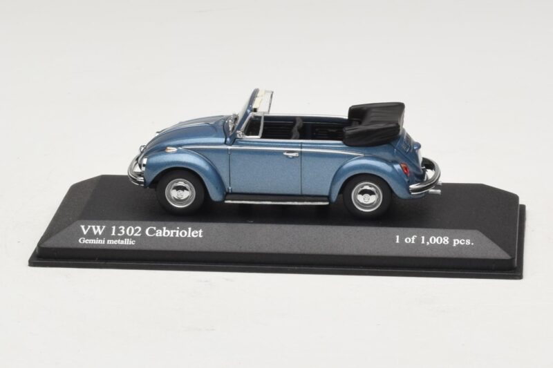 Volkswagen 1302 Cabriolet Bleu Métallisé Minichamps 1:43 Volkswagen 1302 Cabriolet Bleu Métallisé Minichamps 1:43 430055042 Métal