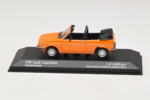 Volkswagen Golf Mk1 Cabriolet Orange Minichamps 1:43 400055131 Métal