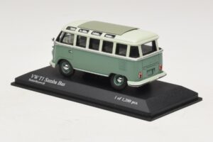 Volkswagen T1 Samba Bus Bleu Turquoise Blanc Minichamps 1:43 430052306 Métal — image 3 sur 4