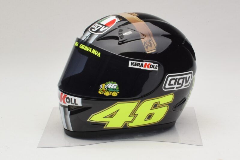 Casque AGV V. Rossi MotoGP Jerez Test 2007 Minichamps 1:2 327070046 Métal