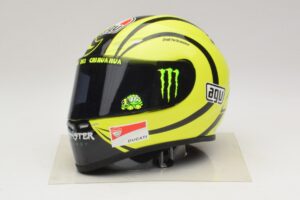 Casque AGV V. Rossi MotoGP Valencia Test 2009 Minichamps 1:2 327100066 Métal