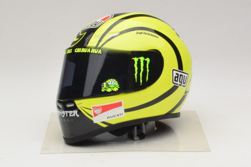 Casque AGV V. Rossi MotoGP Valencia Test 2009 Minichamps 1:2 327100066 Métal