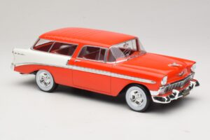 Chevrolet Bel Air Nomad Custom Rouge Clair & Blanc KK-Scale 1:18 KKDC181291 Métal — image 4 sur 6