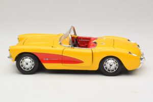 Chevrolet Corvette C1 Cabriolet Jaune Rouge Bburago 1:18 3034-M2 Métal — image 4 sur 8