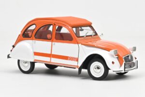 Citroen 2CV Spot Orange & Blanc Norev 1:18 181473 Métal — image 2 sur 3