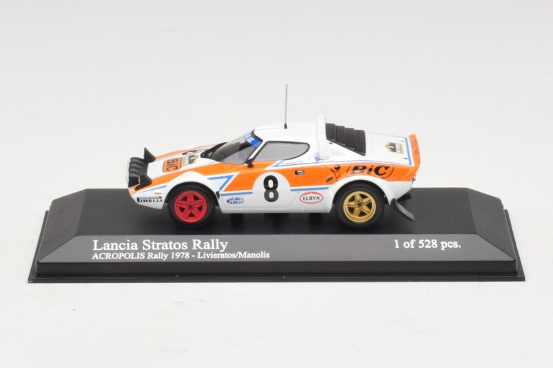 Lancia Stratos Rally #8 Livieratos / Manolis Acropolis Rally 1978 Minichamps 1:43 430781208 Métal