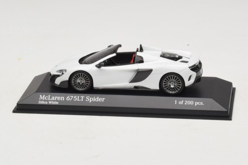 McLaren 675LT Spider Silica White Minichamps 1:43 537154432 Métal
