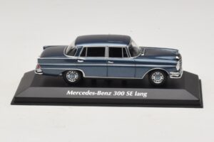 Mercedes 300 SE W112 Lang Bleu Métallisé Maxichamps 1:43 940035200 Métal