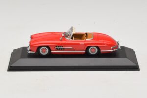 Mercedes 300 SL W198 Rouge Avec Intérieur Marron Minichamps 1:43 MB009 Métal