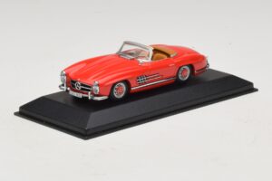 Mercedes 300 SL W198 Rouge Avec Intérieur Marron Minichamps 1:43 MB009 Métal — image 2 sur 5