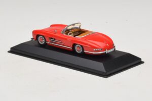 Mercedes 300 SL W198 Rouge Avec Intérieur Marron Minichamps 1:43 MB009 Métal — image 3 sur 5