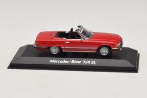 Mercedes 350 SL R107 Rouge Maxichamps 1:43 940033432 Métal