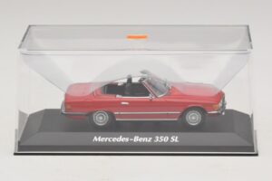 Mercedes 350 SL R107 Rouge Maxichamps 1:43 940033432 Métal — image 4 sur 5