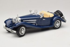 Mercedes 500K Roadster Bleu Bburago 1:20 3070 Métal