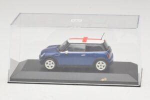 Mini Cooper S R53 Bleu Avec Drapeau Anglais Minichamps 1:43 MINI012 Métal — image 4 sur 5