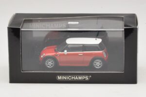 Mini Cooper S R53 Rouge Avec Toit Blanc Minichamps 1:43 MINI025 Métal — image 5 sur 5