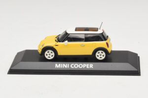 Mini Cooper S R53 Jaune Avec Toit Panoramique Jaune Minichamps 1:43 MINI029 Métal