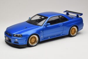 Nissan Skyline GT-R R34 V-Spec II Bleu Métallisé BBS Jantes KK-Scale 1:12 KKDC120211-2 Métal