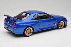 Nissan Skyline GT-R R34 V-Spec II Bleu Métallisé BBS Jantes KK-Scale 1:12 KKDC120211-2 Métal — image 3 sur 8