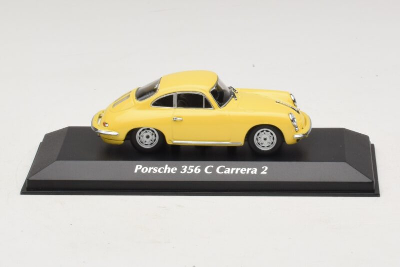 Porsche 356C Carrera 2 Jaune Maxichamps 1:43 940062361 Métal