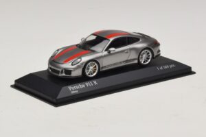Porsche 911 991.1 R Argent Avec Bandes Orange Minichamps 1:43 410066222 Métal — image 2 sur 5