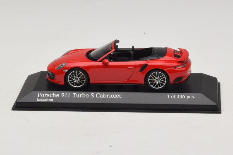 Porsche 911 991.1 Turbo S Cabriolet Rouge Minichamps 1:43 410067180 Métal