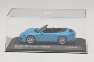 Porsche 911 991.2 Carrera 4 Cabriolet Bleu Minichamps 1:43 410067232 Métal — image 4 sur 5