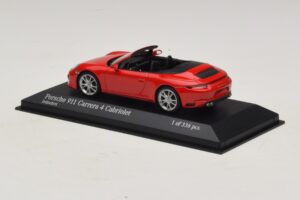 Porsche 911 991.2 Carrera 4 Cabriolet Rouge Minichamps 1:43 410067230 Métal — image 3 sur 5