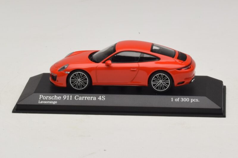 Porsche 911 991.2 Carrera 4S Orange Minichamps 1:43 410067241 Métal